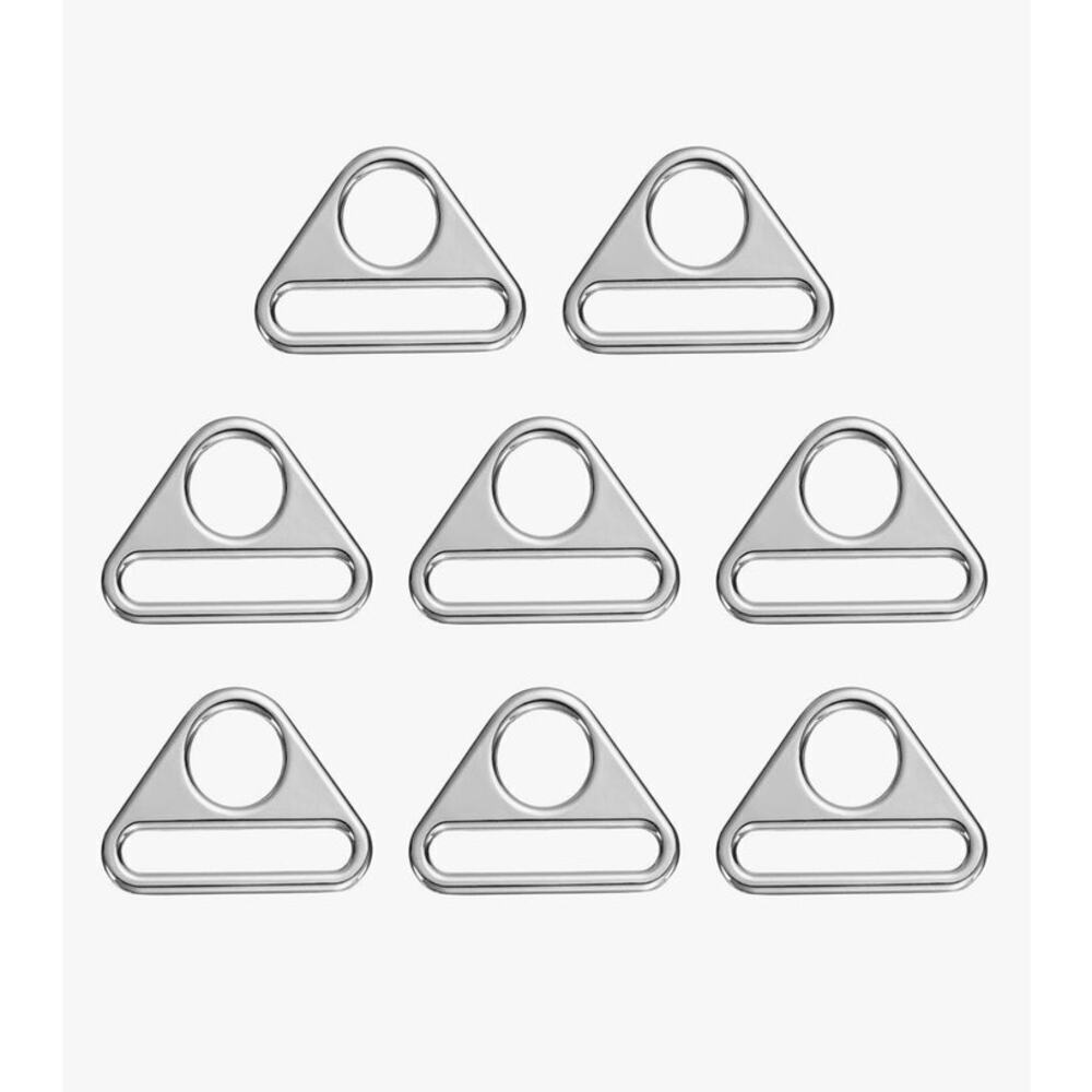 30 Pcs 1/4 Triangle Buckles Adjuster Triangle D Rings Strap Dark Silver